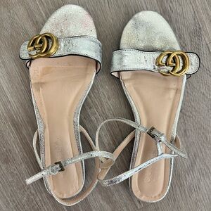 Gucci Silver Sandals